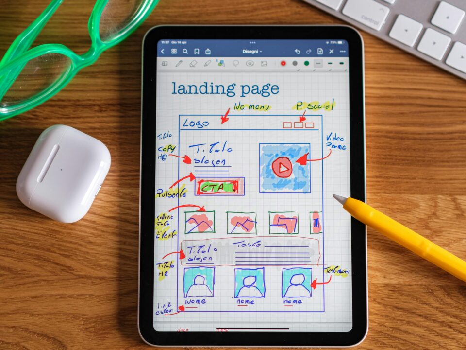 landing page to home