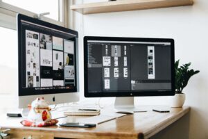 Image of web design work on mac
