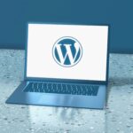 wordpress logo on laptop screen